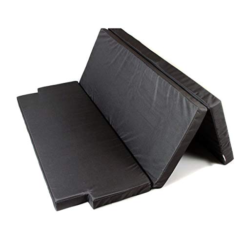 Premium Schlafauflage für VW T5/T6 California Beach | Klappmatratze 200x150x8 cm, Schwarz | Faltbare Matratze für Bus, Camping & Multiflexboard