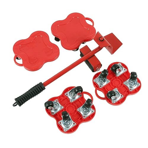 OSALADI Dispositivi Di Sollevamento Per Traslochi Attrezzi Multi Funzionali Per Mobili Pesanti Traslatori Per Traslochi Domestici Rosso
