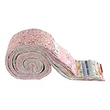 Namvo 40-teiliges Stoff-Jelly-Roll-Set, 6,25 x 100 cm, Baumwoll-Quiltstreifen mit Blumenmuster, Patchwork-Stoff für Heimwerkerarbeiten und N?hen