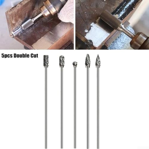 Set de 5 fresas de carburo de 100 mm doble corte miniatura 6