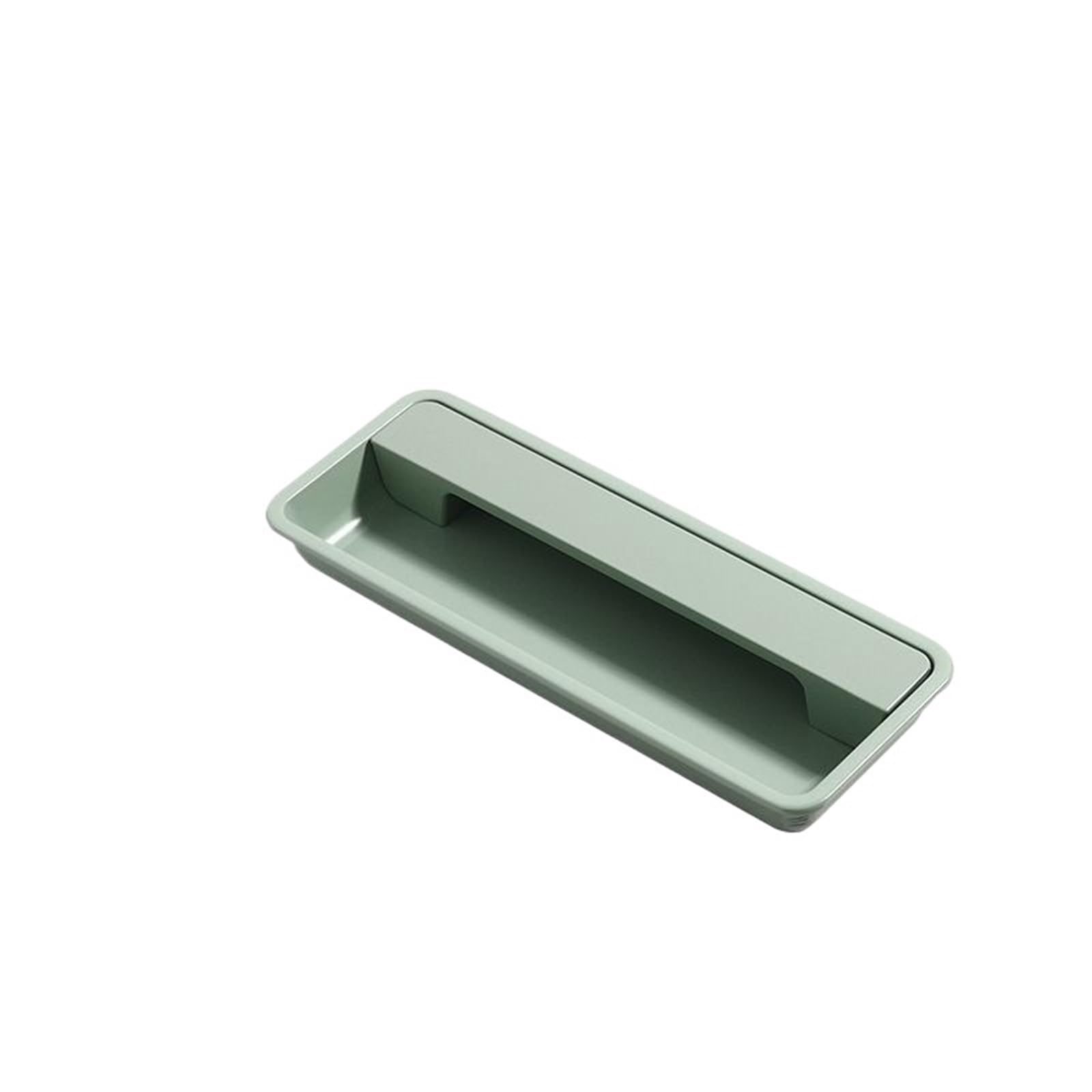 Wenyog One Color Cabinet Pulls Sliding Door Concealed Handle Slotted Embedded Buckle Furniture Handles Wardrobe Push Pull Hidden Kitchen Cabinet Knobs(Moran Green 130Mm)