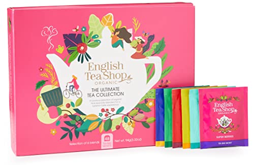 English Tea Shop, The Ultimate Organic Tea Collection Gift Pack, 48 Tea Bags, 6 Tea Flavours English Tea Shop, The Ultimate Organic Tea Collection Gift Pack, 48 Tea Bags, 6 Tea Flavours
