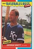 1987 Fleer Baseball's Best Sluggers vs Pitchers #6 George Brett Kansas City Royals Official Baseball Card in Raw (NM or Better) Condition