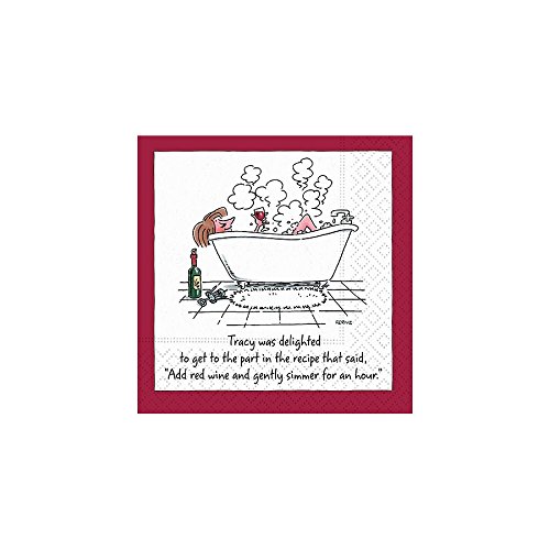 Design Design 624-08544 Tracey was Delighted Cocktail Napkins, Paper, Multicolor