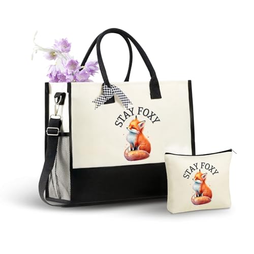 Sac en toile avec fermeture éclair InnoBeta Fox pour fille à bandoulière robuste