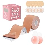 Chicpant Cinta Sujetador Pecho Cinta para Levantar Los Pechos Boob Tape Pezoneras Adhesivas Invisibles Push Up Cubre Pezones Invisible Pezoneras Silicona