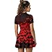 AFPANQZ Bat Print Golf Outfit for Women Short Sleeve Tennis Dress with Zip Neck & Pockets, Halloween Decor, Breathable Golf Dresses with Built-in Shorts for All-Day Wear