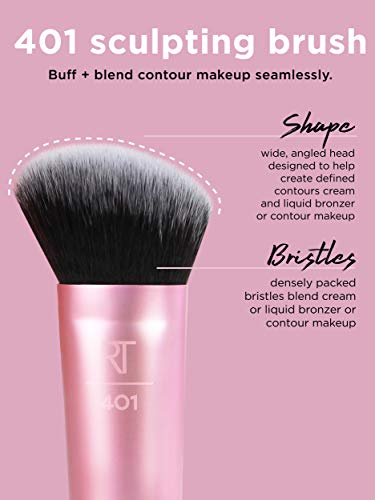 Real Techniques Cruelty Free Sculpting Set, Includes: Sculpting Brush, Fan Brush, Setting Brush 