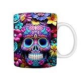 Design de la poignée : avec sa construction et sa poignée faciles à saisir, notre tasse en céramique en forme de tête de mort est un compagnon de voyage portable qui vous permet de profiter de votre boisson chaude préférée où que vous alliez. Emportez votre tasse dans votre prochain.