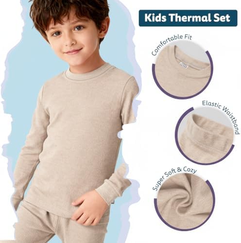 City Threads Kids Thermal Underwear Set Made in USA Sensory Friendly Kids Long Johns, Thermal Set for Boys Base Layer for Ski - 2