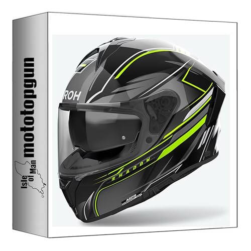 Casque intégral Airoh Spark 2 Shadow Jaune Gloss en taille L pour moto