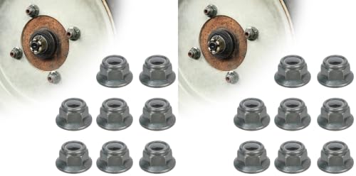 Image of RUTU 8 M10 x 1.25 mm Pitch Metric fine Pitch 304 Stainless Steel Locking Wheel Hexagonal Flange Nuts for Most Brands of UTVs, Quads, Go Karts (Pack of 2)