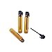 Enslz 100Pieces Amber Glass Mini Small Empty Perfume Sample Bottles Travel Refillable Aromatherapy Essential Oils Liquid Fragrance Sample Vials With Black Caps (1ml)