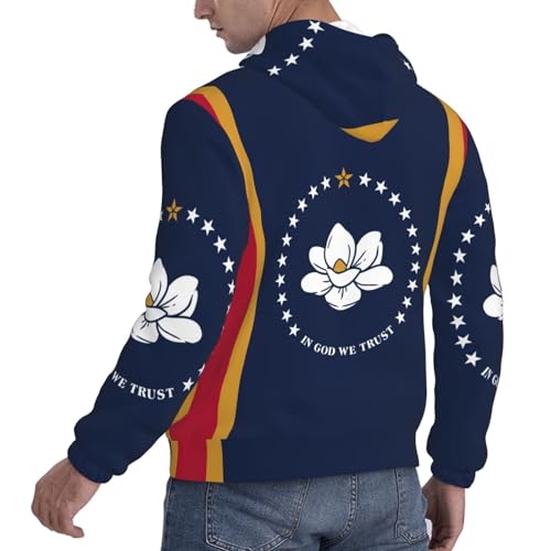 Sweat à capuche Mississippi épais homme premium en maille lourde