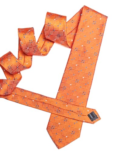 Image of YOHOWA Men Plaid /Striped Ties Set Silk Business Wedding Formal Fashion Necktie and Pocket Square Cufflinks Set