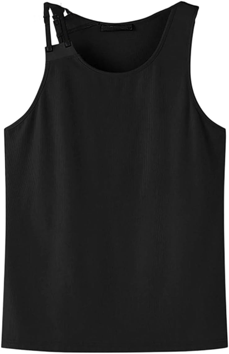 Men Tank Tops Cotton Sleeveless Slim Fit Hip Hop Casual Fitness Vest