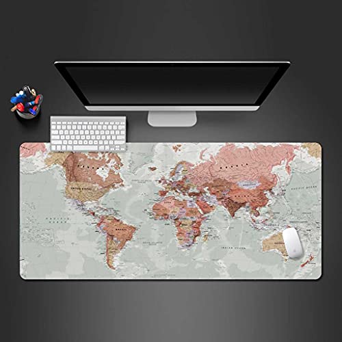 Tapis de souris gamer 1000x500 mm XXL carte de l'océan bleu 3D tapis de bureau antidérapant