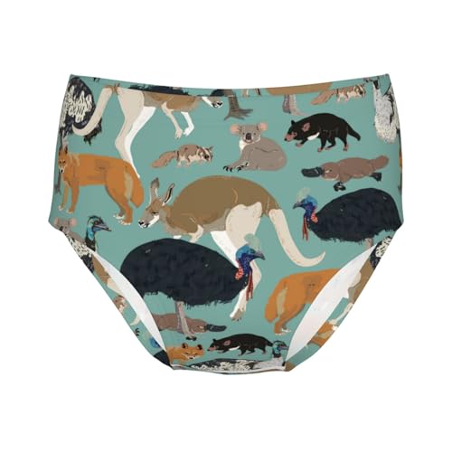 Australian Animals Girls' Underwear Soft Cotton Little Girls Panties Comfort Briefs
