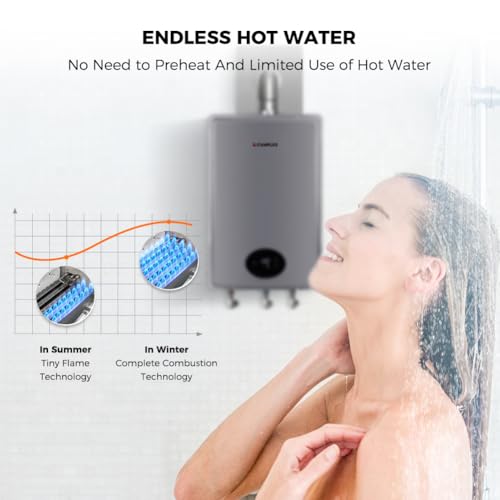 image for CAMPLUX ENJOY OUTDOOR LIFE CAMPLUX Tankless Water Heater Gas 150,000 B