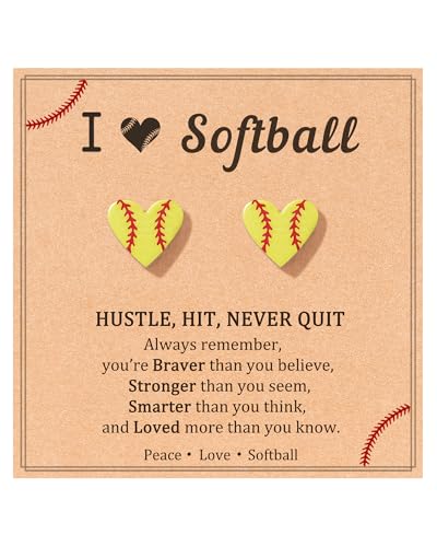Softball Soccer Earrings Gifts for Girls Women Softball Stuff