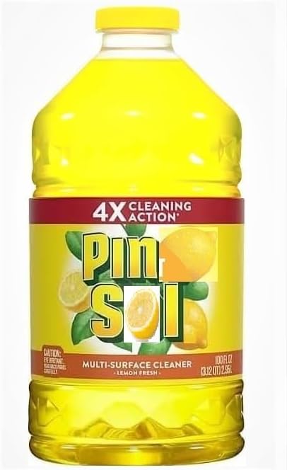 Generic PineSol All Purpose Multi-Surface Cleaner, Original Lemon Fresh, 100 FL Ounces 4x Cleaning Action (Package May Vary) (Pack of 1), Yellow