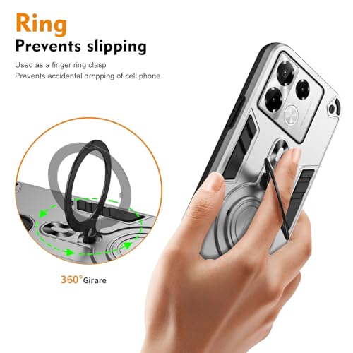Coque militaire Infinix Note 40 Pro+ 5G protection robuste argent - 6