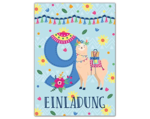 Junapack Einladungskarten Zum 8. Geburtstag – Flamingo-Motiv, 12 Karten A6, Made In Germany