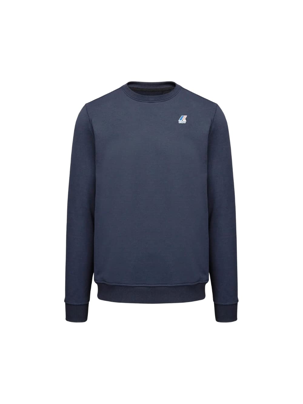 Felpa A Girocollo Uomo K-Way Baptiste Heavy Fleece - Cotone Elasticizzato, Fit Regular, Colore Blue Depth