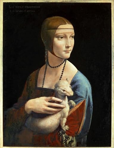 Affiche La dame à l'hermine Léonard de Vinci pour créer une ambiance vintage dans votre salon
