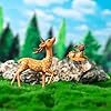 Exasinine 12 Pcs Mini Deer Figurines Forest Animal Figurines Woodland Animals Creatures Miniature Deer for Crafts Fairy Garden Supplies Cake Toppers #5