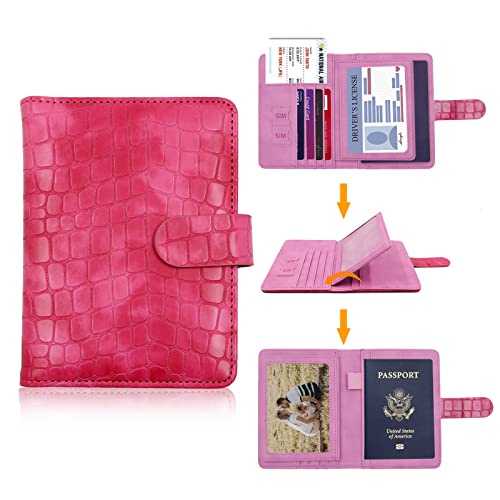 Image of Melsbrinna Rfid Passport Holder for Travel women /Men, Cute Passport Wallet Rfid Blocking Card Slots, Rfid Passport Cover /CaseTravel Wallet, Passport Book Holder, Red1, 0.7 x 5.7 x 4.6 inches, Cute