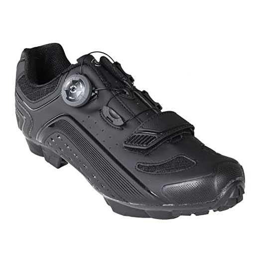 Gavin Pro MTB Shoe, Quick Lace - SPD Cleat Compatible Mountain Bike Shoe Black
