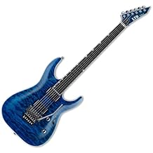 ESP LTD MH-1000 QM Electric Guitar - Black Ocean