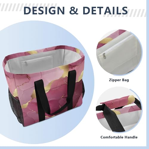 KLL Utility Bag For Trunk with Handles Foldable With Pockets Reuseable Shopping Bags4