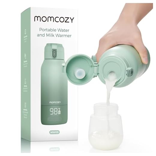 Momcozy Calienta Biberones Portatil para Viaje – Modos de Calentamiento Dual para Leche Materna y Agua, Calentador de Biberones con Calentamiento Rápido y Batería de Larga Duración, Capacidad de 500ml