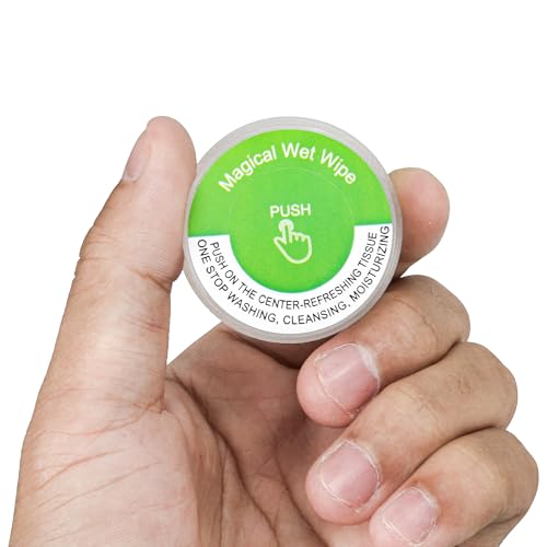 Image of 50 Pack Rose Fragrance Hand Wipes - Sanitizing Non-stimulating Press Push Up Towelettes, Individually Sealed Wet Mini Wipes, Alcohol-Free Moisturizing Cleaning for Travel, Gym & Outdoor Activities