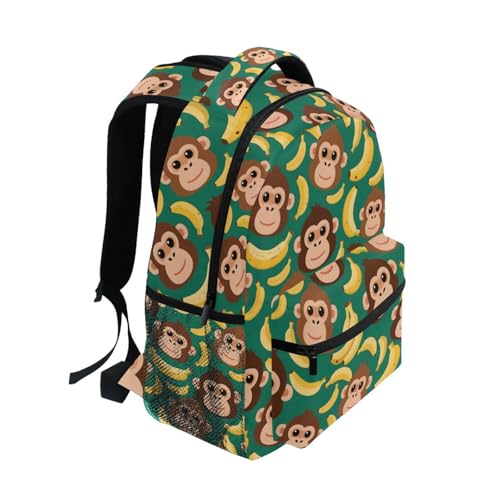 Orangutan Monkey Banana Backpack for School Boys Girls Adults Kids Bookbag Laptop Bag 18L2