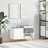 Grand espace de rangement : le meuble spacieux pour tourne-disque offre un grand espace de rangement pour disques LP et garde votre collection de musique bien organisée