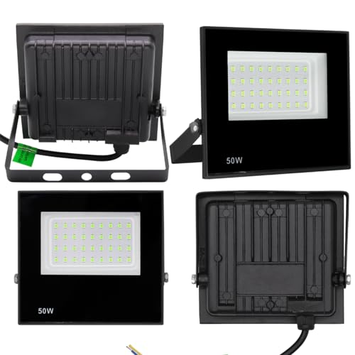 Kit 2 Refletor Led 50w Holofote Bivolt Prova Dágua Luz Verde