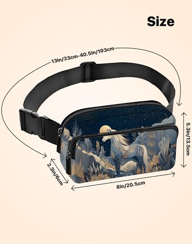 Image of Horse Fanny Pack for Women Belt Bag Fashion Everywhere Waist Pouch Lightweight Crossbody Bags with Adjustable Strap