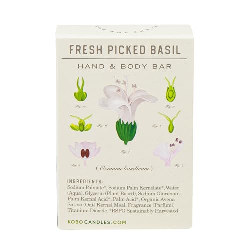 Image of KOBO Plant the Box Fresh Picked Basil Bar Soap (7 oz)