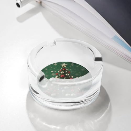 Cendrier en verre pour le bureau lavable et stable pour table