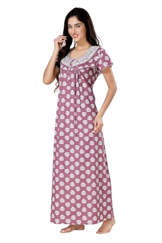 Image of Soulemo Women's Pure Cotton Floor Length Nighty 1682