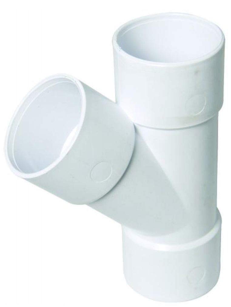 FLOPLAST Solvent White 135 Degree 40mm (43mm) Waste Branch Tee - Bag of 10