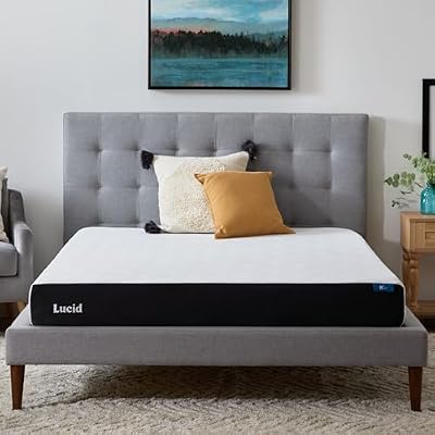 Lucid® 8" Medium Firm Gel Memory Foam Mattress – Bamboo Charcoal & Cooling Gel – Fiberglass Free – Bed in a Box – CertiPUR-US® Certified – Full Size