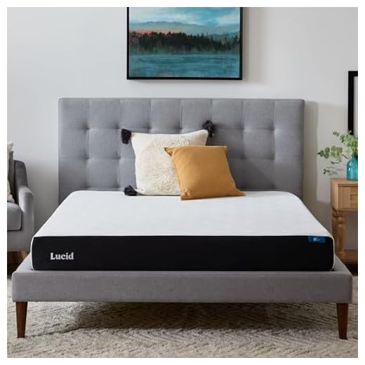 Lucid 8 Inch Twin Mattress - Firm Gel Memory Foam Mattress â€“ Bamboo Charcoal Foam â€“Gel Infused- Hypoallergenic Foam