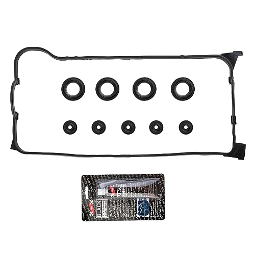 Image of VS50499R Engine Valve Cover Gasket & Gasket Maker 3oz Compatible with 1992-2000 EL Honda Civic Del Sol Si /S /Si VX CX DX LX VP GX HX Ex Si 1.6L L4 SOHC 16V VC4029 VS50500R 12341P08000