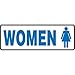 Accuform FRMRST534XP, 4" x 12" Restroom Sign "Women" Accu-Shield, Pack of 15 pcs