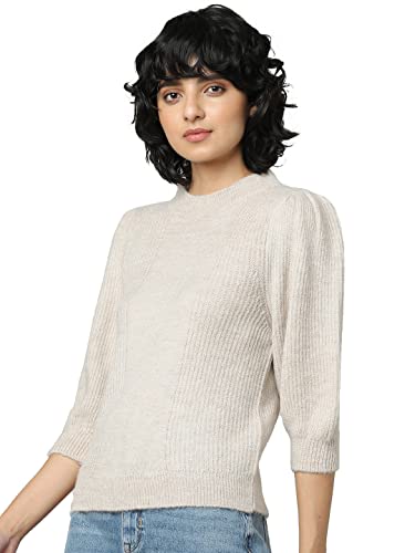 Image of Only Women's Acrylic Blend Round Neck Sweater