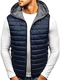 Entrega gratuita desde 70€ BOLF Hombre Chaleco con Capucha Cierre de Cremallera Estilo Diario S-West 1251 Azul Oscuro XXL [4D4]